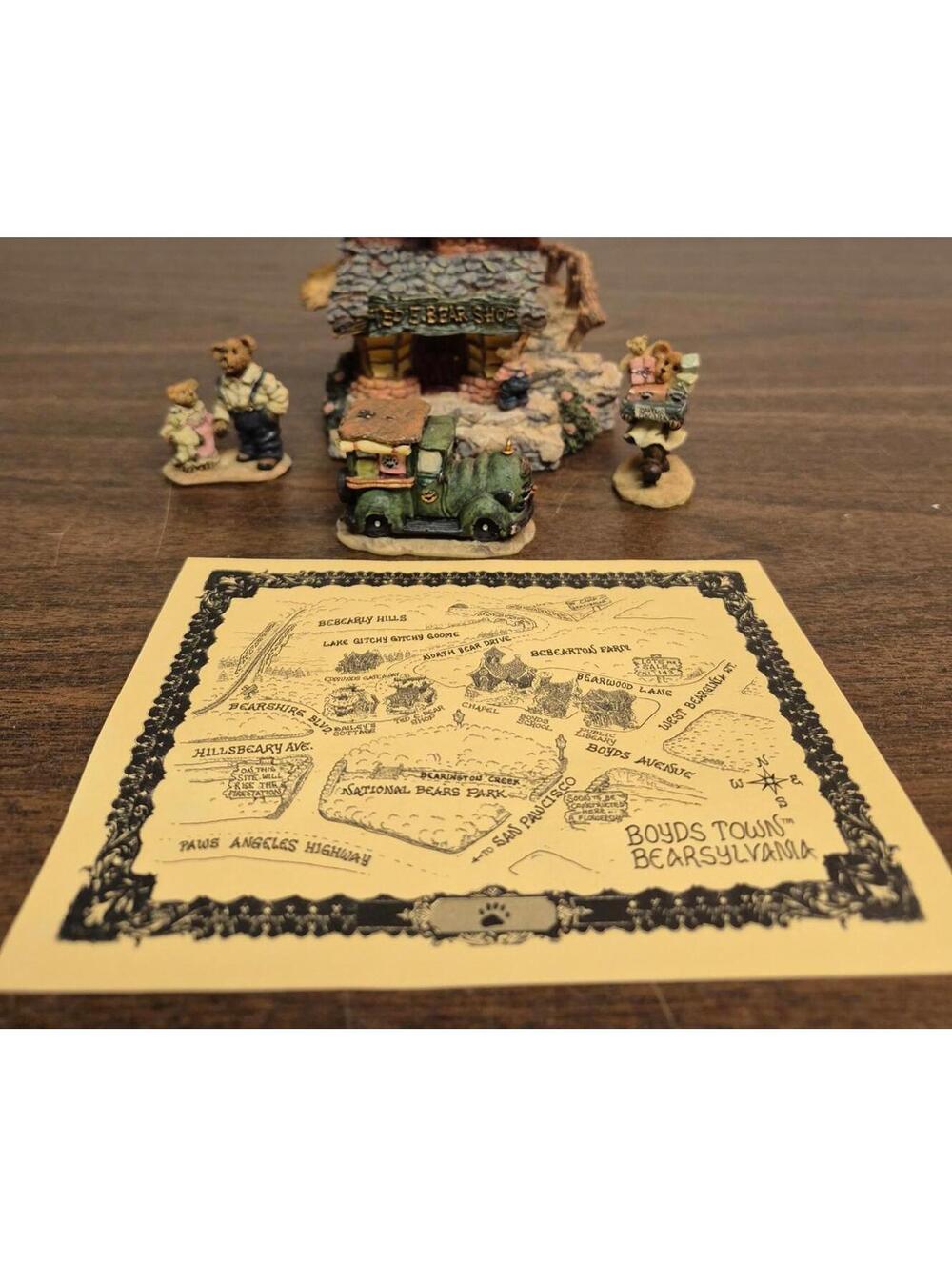 Boyds Bearly-Built Villages Miniature Figurine Set - Ted E. Bear Shop